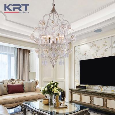 China Modern Large Hotel Lobby Modern Decorative European Vintage Pendant Light Energy Saving Crystal Ceiling Chandelier for sale