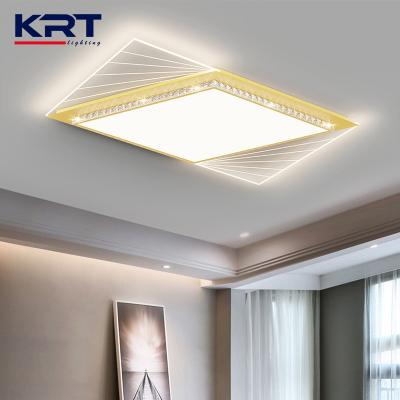 China Modern Vvs Lighting Modern Lights Led Ceiling Indoor Rectangle Living Room Barloon Light Gold Lamp 2022 Modern for sale