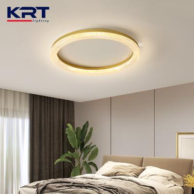 China Decorative Round Smart Voice App Control Designer Crystal Ceiling Lamp Modern Home Luxury Light Lamp Led Ceiling Lamp for sale