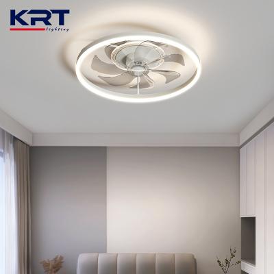 China Modern White Smart Remote Control Ceiling With Modern Led Bedroom Light Restaurant Dining Room Exhaust Fans Ceiling Fan Lights for sale