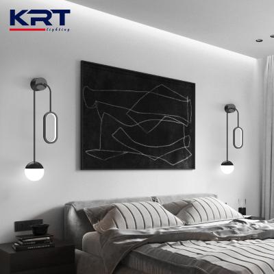 China Modern Wholesale Minimal Black Home Bedroom Lighting Fixture Decorative Led Wall Lamp Nodic Zhongshan Led Wall Lamp for sale