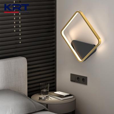 China Wholesale Modern Gold Acrylic Shades Hotel Indoor Home Bedside Modern Decorative Sconce Wall Lamp Light for sale