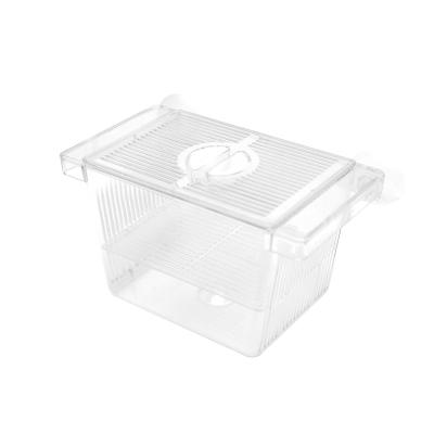 China Multi-Function Acrylic Single Layer Floating Fish Roe Incubator Hatching Box Fry Hatchery Aquarium Isolation Box S Size for sale