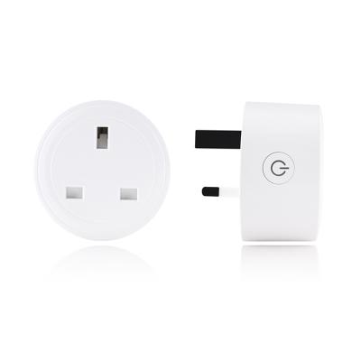 China Residential/Multipurpose WiFi Mini Smart UK Switch Socket Timer Function Household Appliances Amazon Alexa Google Home Remote Control Power Socket for sale