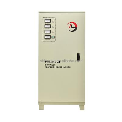 China SVC TNS-60KVA three phase servo motor voltage stabilizer, 3 phase voltage regulator copper regulador de voltage pure for sale