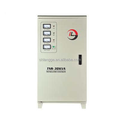 China SVC TNS-30KVA Three Phase Fully Automatic AC Voltage Stabilizer for Elevator, 3 Phase Servo Motor SVC 30000va Voltage Stabilizer for sale