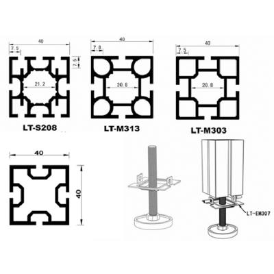 China Trade Show Aluminum Square Profile For 4.3mm Groove Germany Show System for sale