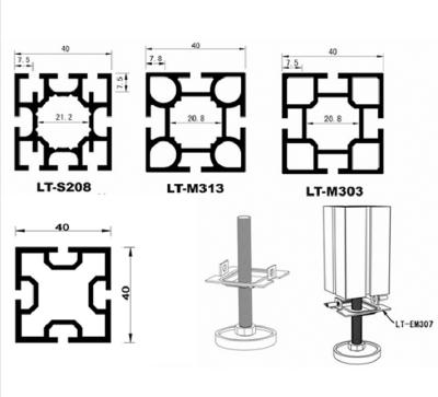 China Trade Show Aluminum Square Extrusion For Expo Stand With 4.3mm Spline Germany System for sale