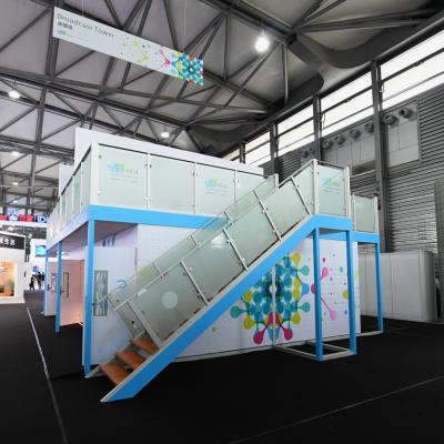 China Aluminum structure double platform, floor, form, second floor, exhibition booth for sale