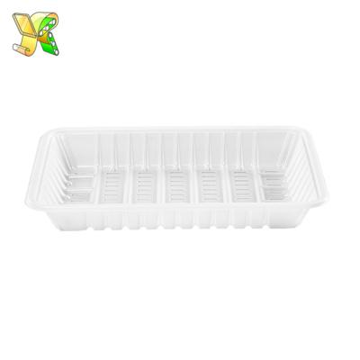 China Food Grade Disposable White Trays PLA White Tray Blister Tray for sale