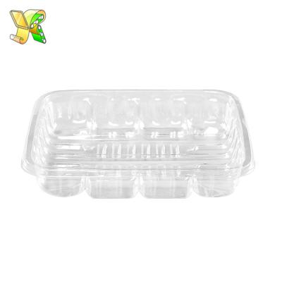 China Wholesale Disposable Food Packaging PET Container Food Fruit Packing Plastic Meat Tray for sale