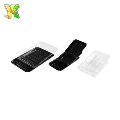 China Food Factory Direct Disposable PLA Black Biodegradable Tray for sale