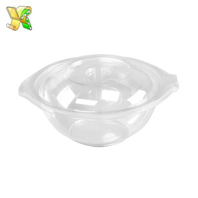 China Cheap Disposable Plastic Bowl Salad Bowl Disposable Plastic Salad Bowl With Lid for sale