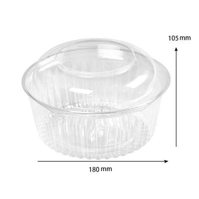 China Disposable YICK TAK 32 oz salad bowl plastic takeout bowls 32oz round fruit box 32DL for sale