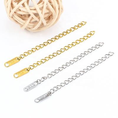 China Extend Tail Chain Maker Stainless Steel Vacuum Gold Jewelry Accessories Adjustable Diy Extension Chain With Chain Accessories for sale