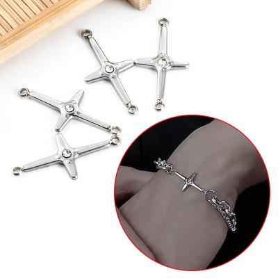 China Extend Custom Cross Tail Chain Pendant New and Popular Stainless Steel With Fine Polished Diamonds And Titanium Steel Jewelry Pendant for sale