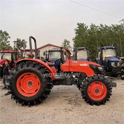 China Cultivate agricultural machinery parts tractors shet used tractor with bucket and backhoe 85hp 4wd for sale