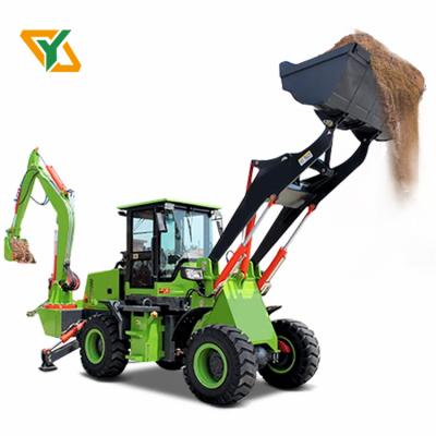 China Farms Elevate Use Wheel Backhoe Loader 4X4 WD Mini 5 Ton Backhoe Loader With Cheap Price for sale