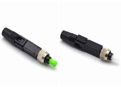 China Black FC Fiber Optic Connector , Single Mode / Multimode Field Assembly Connector for sale