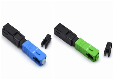 China SC - APC / UPC Quick Assembly Connector 2 × 3 Mm Drop Cable Field Installation for sale