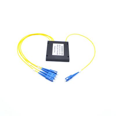 China FTTH Small Passive 1x4 Fiber Optic Beam Splitter , Planar Lightwave Circuit Splitter for sale