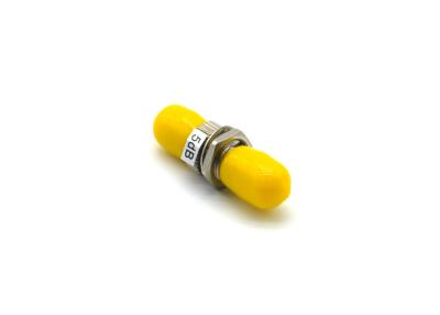 China ST - ST Flange Type Fiber Optic Attenuator Yellow OEM With Dust Cap for sale