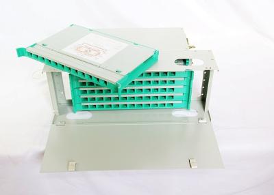 China 96 Cores Fiber Optic Distribution Frame ODF Pre Assembly Cold Rolled Steel Rack Mounted for sale