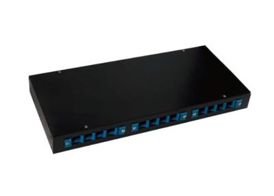 China Angled SC 12 Port Fiber Optic Termination Box LC 24 Port Duplex Fiber Optic Patch Panel for sale