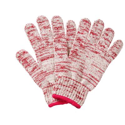 China Colorful Working Safety Cotton Gloves 7 Gauge 10 Blend Yarn Knit To Chat Protection Work Gloves for sale