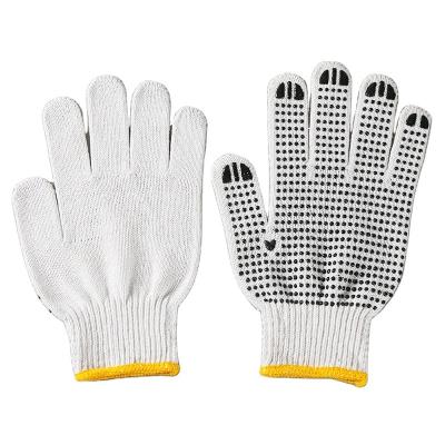 China Safety Factory Price Durable Working Protection Gloves 10 Gauge 550G Cotton Yarn Knitted PVC Dotted Hand Gloves for sale