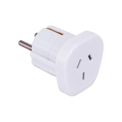 China HSUEL residential/general purpose Australian travel adapter from AU, NZ to EU schuko for sale