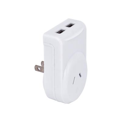 China AU to USA 2pin 2.4A 2USB Australia Travel Adapter with SAA Approval for sale