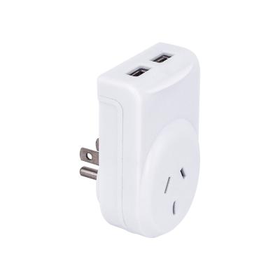 China Commercial From AU To USA 2.4A Dual USB Australia Outbound Travel Adapter With SAA Approval for sale