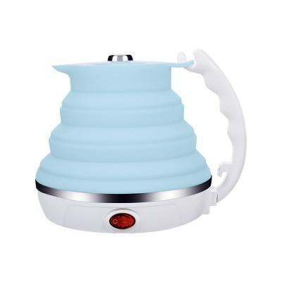 China Keep Hot Silicone Travel Food Grade 555ml Collapsible Electric Kettle with Dual Voltage and Separable Power Cord for sale