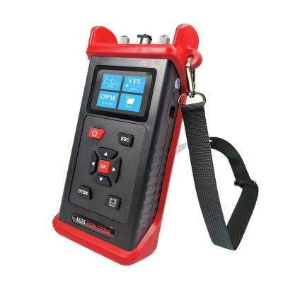 China FTTH 450g 1625nm PON OTDR Mini and Handheld Fiber Optic Equipment SM Tester Machine with 3x1.5v 2250mwh Rechargeable Batteries for sale