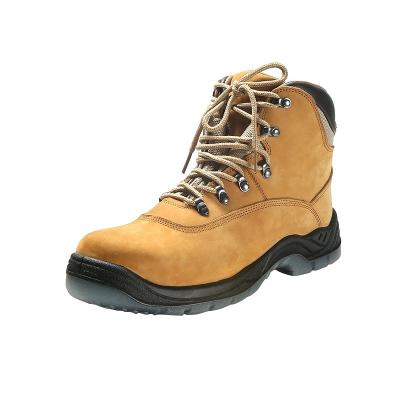 China High Quality Wheat Waterproof Mens Industrial Cowbark Hide Work Waterproof Boots With Built-in PU Lightweight Outsole Waterproof Shoes for sale