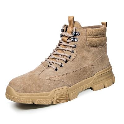 China Insulative Insulation Breathable Fashion Suede Industrial Men Work Safety Boots For Electrician With Soft Rubber Sole for sale