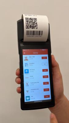 China 5MP Camera Android Smart POS Terminal With 58mm Printer And 7.7V 3000mAh Battery for sale