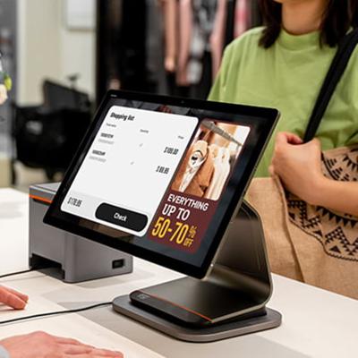 China Benutzerfreundlich, leistungsstarker Desktop-POS mit 15,6 Zoll-Display und 64-Bit-Octa-Core zu verkaufen