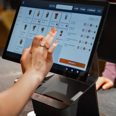 中国 GMS 認定 15.6 インチ Android タブレット POS システム 80mm プリンタ 販売のため