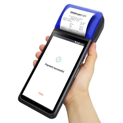 中国 6インチディスプレイ オールインワンタッチ POS 提供 プリント付き無料 SDK モバイル POS 端末 販売のため