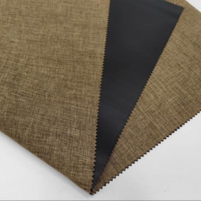 China Brown 600D Cation Fabric Color Card Options With PVC Coated Finish for sale