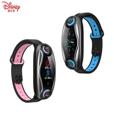 China 2022 New Disney Wifi Smart Wristband 2 in 1 Watchband Health Monitoring Sports Earphone Earbuds Wristband for sale