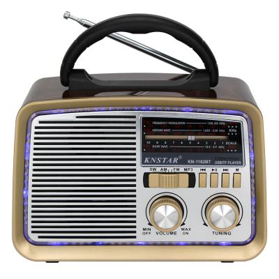 China KN-1182BT AC DC PORTABLE vintage handheld radio am retro fm switch style wireless usb radio radio for sale