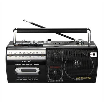 China RX-M70USB good quality cheap cassette tape player with USB/SD music player 33*12.4*15.5cm for sale