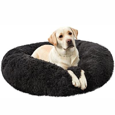 China Removable Jumbo Stocked Sofa Winter Cushion Luxury Sleeping Camping Donut Dog Bed 100cm Large Large Dropshiping for Dogs and Cats for sale