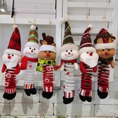 China Sustainable Hot Sale Santa Claus Hanging Door Xmas New Design Ornaments Tree Spring Toy Christmas Decorations for sale