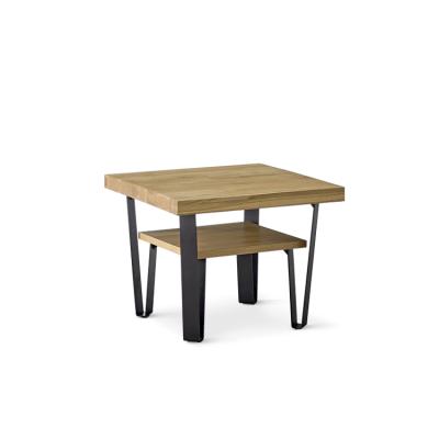 China Solid Wood China Supplier Wholesale Wooden Protector House Metal Corner Casual Table for sale