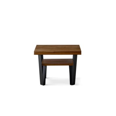 China Top Hot Sale Solid Oak FLB Contemporary Lumber Metal Wood Corner Table High End Class for sale