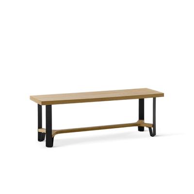 China China Factory Good Quality Solid Oak Top Benches Garden 100% Flat Oak Wood Solid Bench for sale